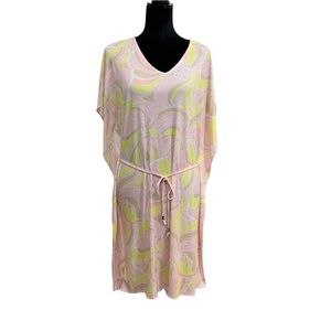 JW STYLE Print Tie Front Mini Dress for women Size L